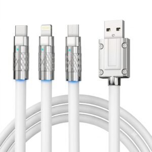 120W 6A 3 In 1 Fast Charging Cable - available in Pakistan at Metaware