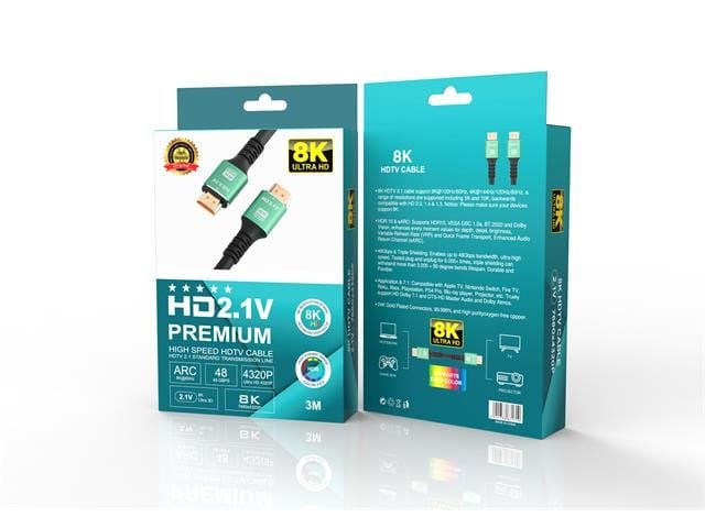 3 Meter 2.1 8K 60HZ UHD HDMI Cable - available in Pakistan at Metaware
