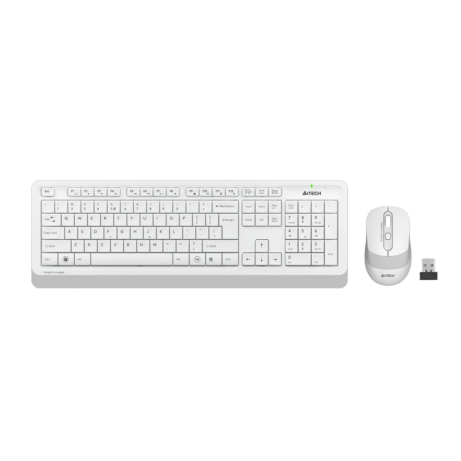 FG1010S Silent Click White Fstyler Wireless Combo Set