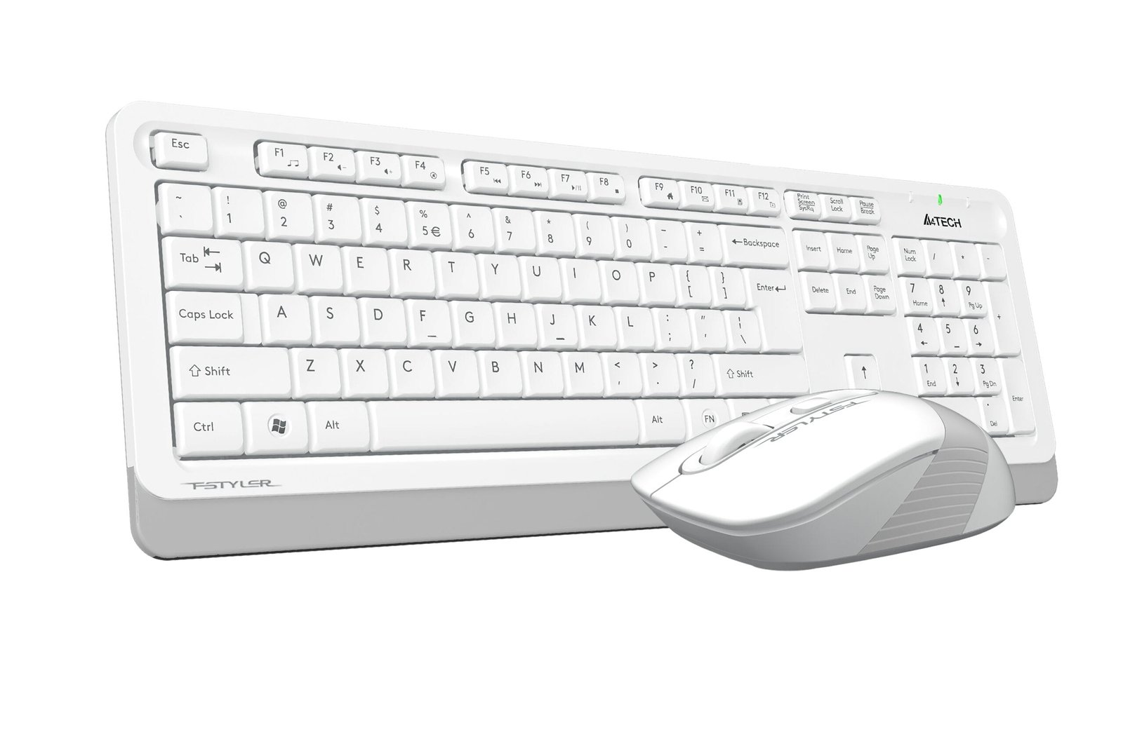 FG1010S Silent Click White Fstyler Wireless Combo Set