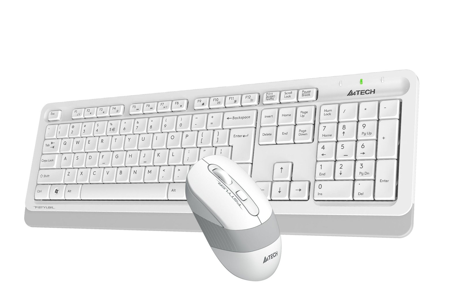 FG1010S Silent Click White Fstyler Wireless Combo Set