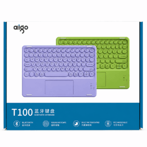 Algo T100 Wireless Bluetooth Keyboard with Built-in Touchpad – Green/Purple - available in Pakistan at Metaware