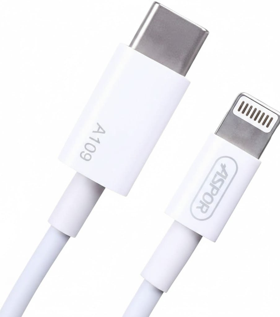 Aspor A109L 27W USB-C to Lightning Fast Charging Cable 2 Meter - available in Pakistan at Metaware
