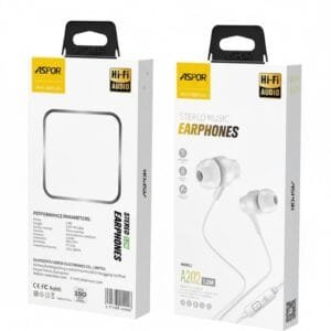 Aspor A202 DC 3.5MM Earphone Smart Surround Mic + Pause Button 1.2M Earphone - available in Pakistan at Metaware