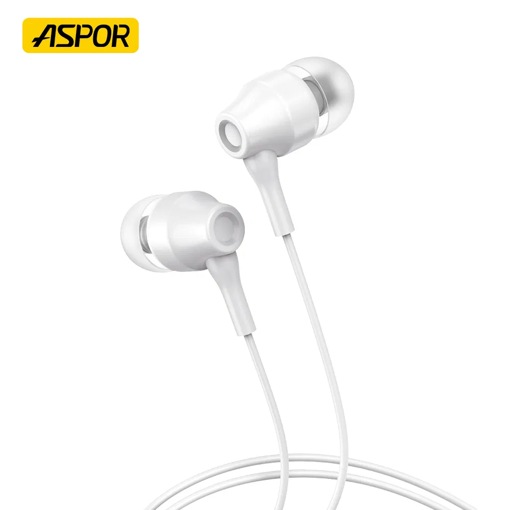 Aspor A202 DC 3.5MM Earphone Smart Surround Mic + Pause Button 1.2M Earphone - available in Pakistan at Metaware