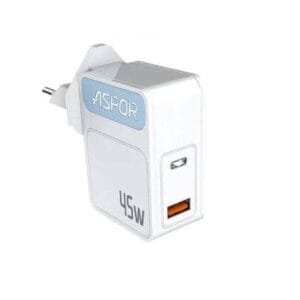 Aspor A839 45W PD Charger Pd+qc Charger EU Pin With A to Type-c - available in Pakistan at Metaware