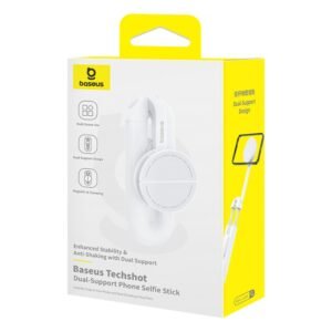 Baseus TechShot Series Dual-Support Phone Selfie Stick Moon White B10578300211-00 - available in Pakistan at Metaware