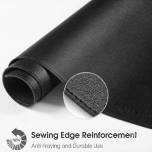 Dual Sided Desk Pad, New Upgrade Sewing PU Leather Office Desk Mat, Waterproof Desk Blotter Protector, Desk Writing Mat Mouse Pad (Classical Black, 23.6″ x 13.7″) - available in Pakistan at Metaware