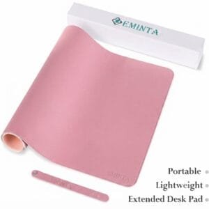 Dual Sided Desk Pad, New Upgrade Sewing PU Leather Office Desk Mat, Waterproof Desk Blotter Protector, Desk Writing Mat Mouse Pad (Classical Pink, 23.6″ x 13.7″) - available in Pakistan at Metaware
