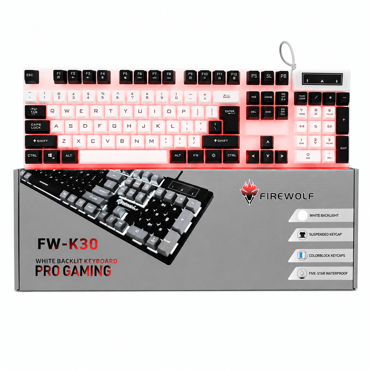 Firewolf FW-K30 RGB Pro Gaming Keyboard - available in Pakistan at Metaware