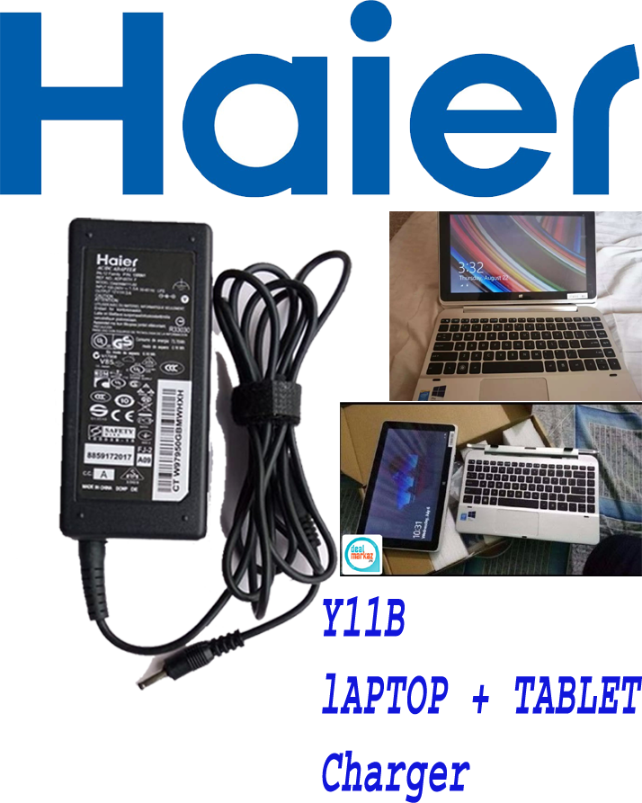 Haier Y11B Prime Minister Laptop AC Adapter Charger DC Pin Size: 3.5MM X 1.35MM - available in Pakistan at Metaware