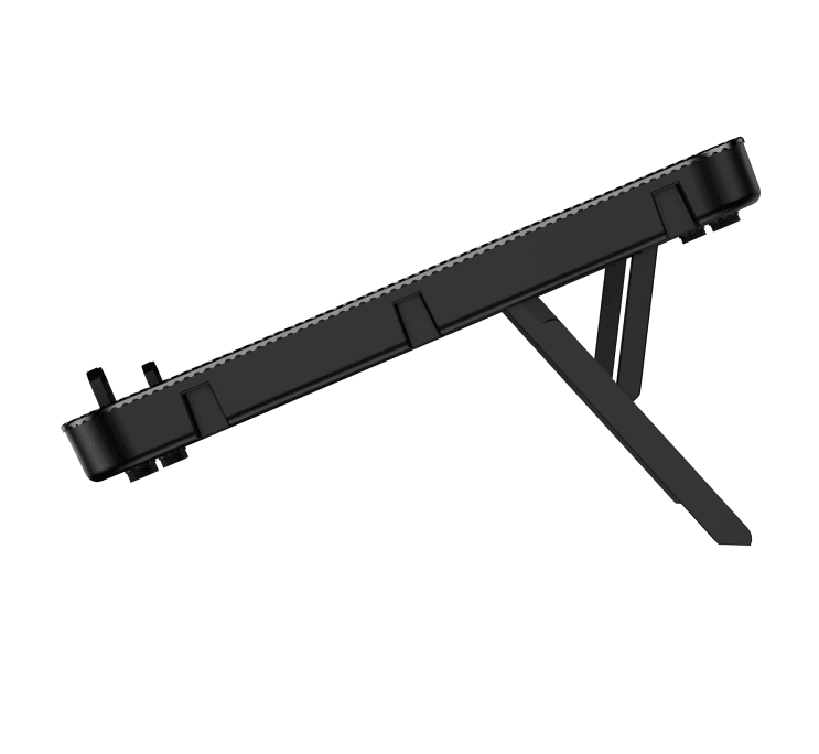 Hawk 069 laptop 5 Fan cooling Pad Ergonomic Cooling Pad with Adjustable Height (Black) - available in Pakistan at Metaware