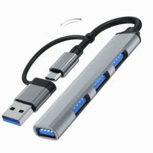 Hawk 2IN1 USB-A & C TO 4-PORT USB 3.0 Hub - available in Pakistan at Metaware