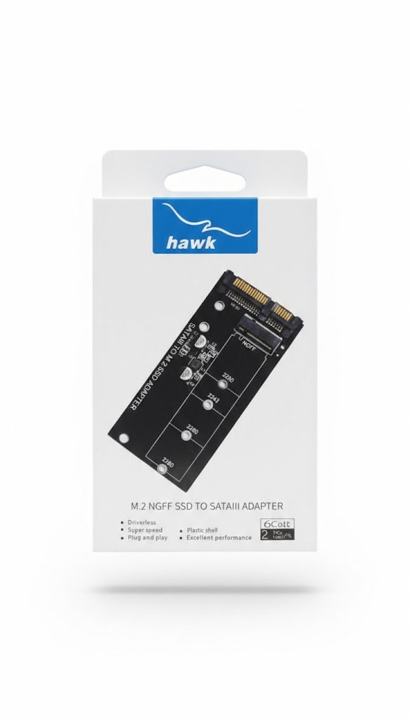 Hawk M2 to SATA Adapter - available in Pakistan at Metaware