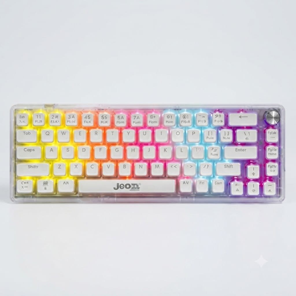 Jedel KL150 Transparent RGB Mechanical Keyboard - available in Pakistan at Metaware