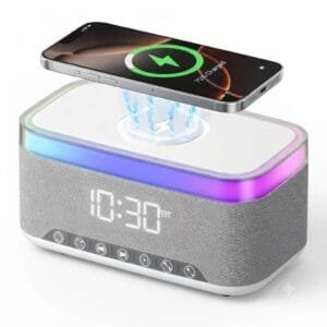 Jedel SA148 Bluetooth Speaker with RGB Lamp & Clock Wireless Charging - available in Pakistan at Metaware