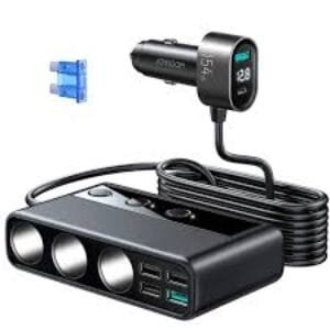 Joyroom JR-CL06 210W Car cigarette lighter adapter with three sockets +six ports - available in Pakistan at Metaware
