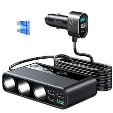 Joyroom JR-CL06 210W Car cigarette lighter adapter with three sockets +six ports - available in Pakistan at Metaware
