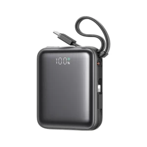 Joyroom JR-PBF27 10000mAh 22.5W mini Power Bank with Dual Cables Black - available in Pakistan at Metaware