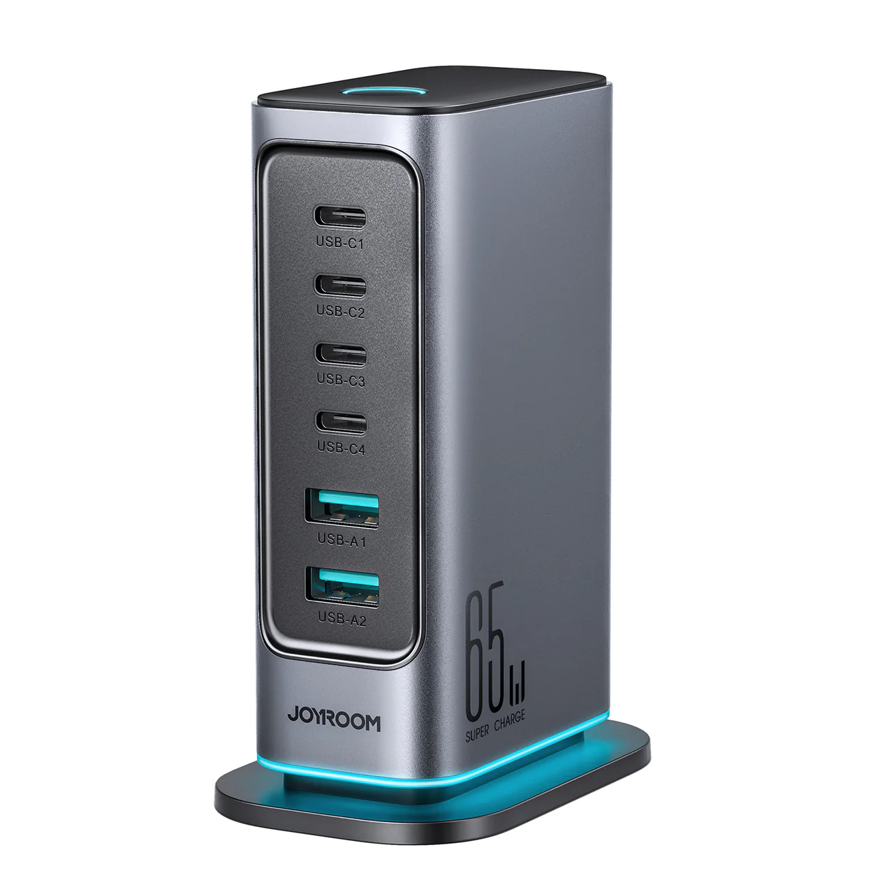 Joyroom JR-TCM02 65W Multi-port Charger-Dark Gray(EU) - available in Pakistan at Metaware