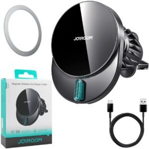 Joyroom JR-ZS409 Magnetic Wireless Car Charger Holder black - available in Pakistan at Metaware