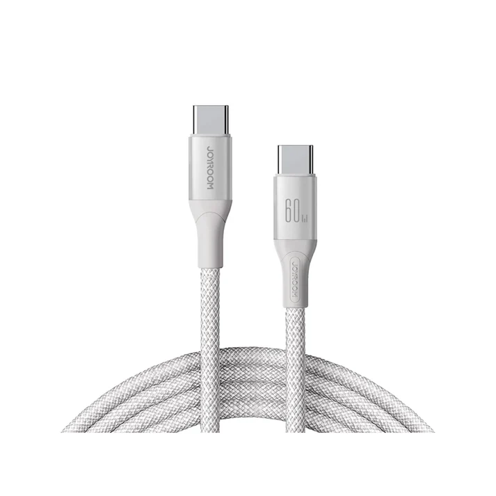 Joyroom S-A28 2M 60W Type-C to Type-C Flash Series Fast Charging Data Cable White - available in Pakistan at Metaware