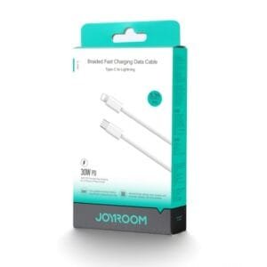 Joyroom S-A45 30W Type-C to IPhone Ben Series Braided Fast Charging Data Cable 1M White - available in Pakistan at Metaware