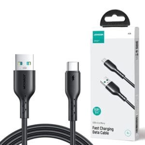 Joyroom SA26-AC3 USB-A to Type-C 3A Flash-Charge Series Fast Charging Data Cable 1M Black - available in Pakistan at Metaware