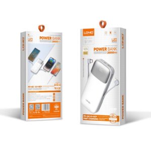 Ldnio PQ20 20000mAh 22.5W USB-C Fast Charging Power Banks smart LED Display Built-in Charging Cable Power Bank - available in Pakistan at Metaware