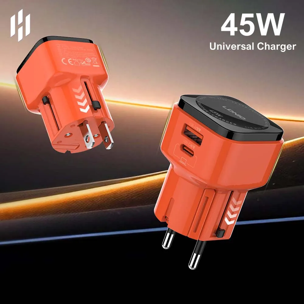 Ldnio Q2420 GAN45W All-in-one Adapter with C-c Cable - available in Pakistan at Metaware