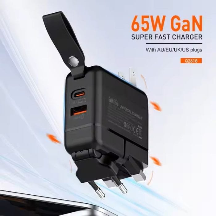 Ldnio Q2618 EU GaN 65W All-in-one Adapter With C-c Cable - available in Pakistan at Metaware