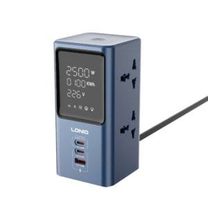 Ldnio SC2 45W 7-IN-1 Ports PD Universal Power Strip Desktop Adapter - 2500W with LED - available in Pakistan at Metaware