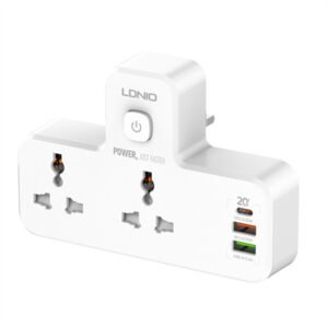 Ldnio SC2311 2 AC Outlets Portable Extension Power Socket - available in Pakistan at Metaware