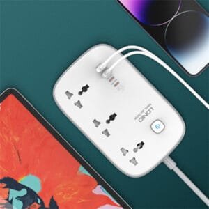 Ldnio SC3416 3 AC Outlets 4 USB Power Strip - available in Pakistan at Metaware
