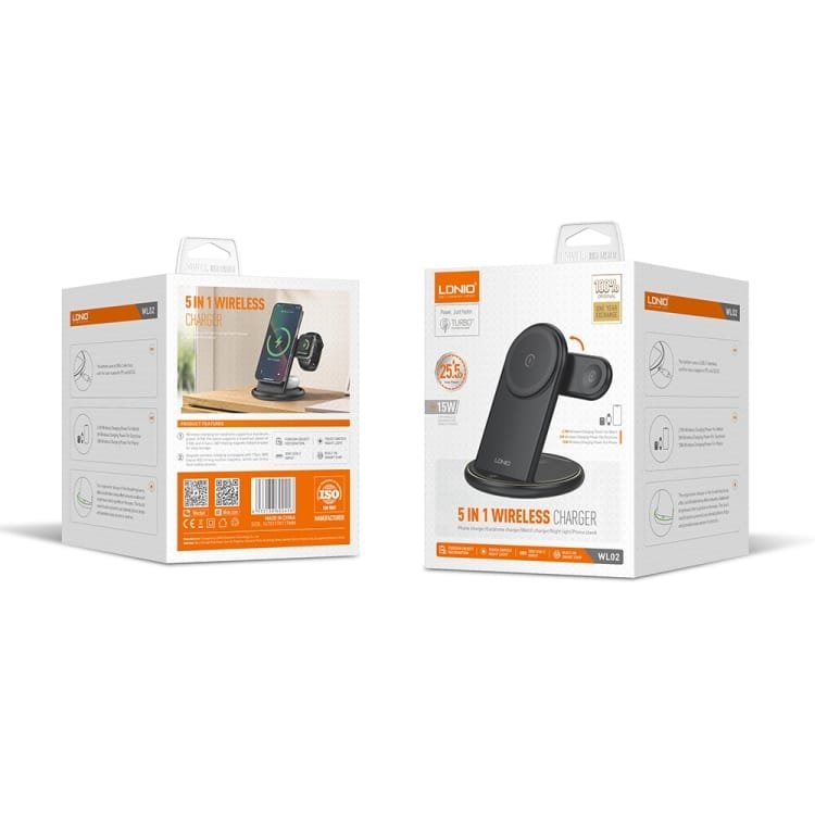 Ldnio WL02 5-IN-1 Desktop Wireless Charging Station - available in Pakistan at Metaware