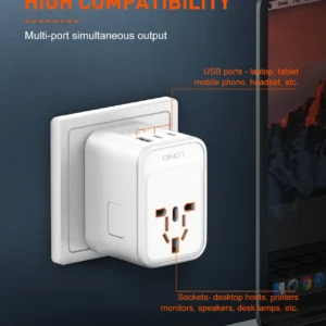 Ldnio Z8 3 USB Ports 45W GaN Travel Adapter - available in Pakistan at Metaware