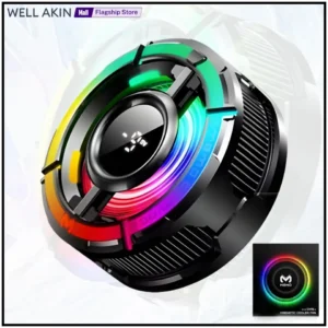 Memo CX15 Digital Display Mobile Game Cooling Fan Colorful LED Light Phone Cooler With Four Types RGB Light - available in Pakistan at Metaware
