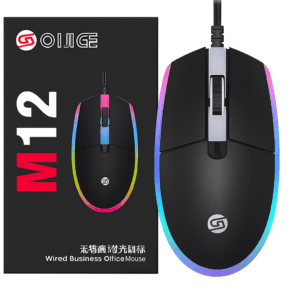 Oijige M12 Wired RGB Gaming Illuminated Version Mouse - available in Pakistan at Metaware