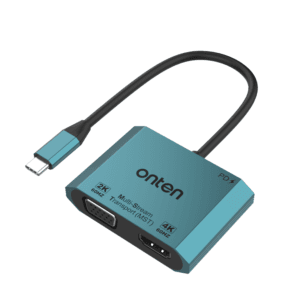 Onten 3 in 1 USB-C to HDMI+vga Video Adapter HDMI (4K@60Hz)+VGA (2K@60Hz)+PD 3.0 M205 - available in Pakistan at Metaware