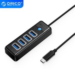 Orico PW4U-C3 Type C TO 4-PORT USB 3.0 Hub with 5GBPS High-Speed Data Transfer - available in Pakistan at Metaware