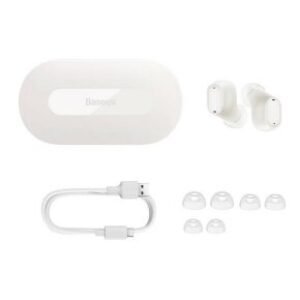 OS-Baseus Bowie EZ10 True Wireless Earphones White - available in Pakistan at Metaware