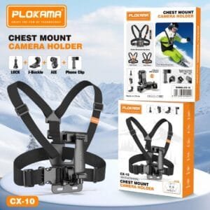 Plokama CX-10 Chest Mount Phone Holder Body Belt Adjustable Harness with 360° Rotating Clip - available in Pakistan at Metaware