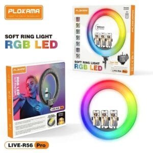 Plokama LIVE-R56 Pro 22-Inch 56CM RGB LED Ring Light - available in Pakistan at Metaware