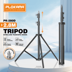 Plokama PK-280D Heavy Duty Tripod Stand 2.8M Light Stand Strong & Stable - available in Pakistan at Metaware