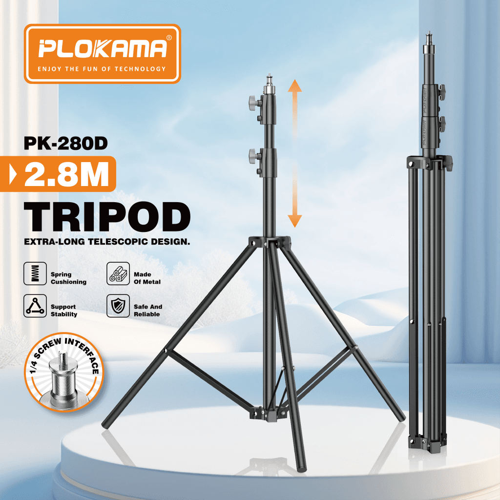 Plokama PK-280D Heavy Duty Tripod Stand 2.8M Light Stand Strong & Stable - available in Pakistan at Metaware