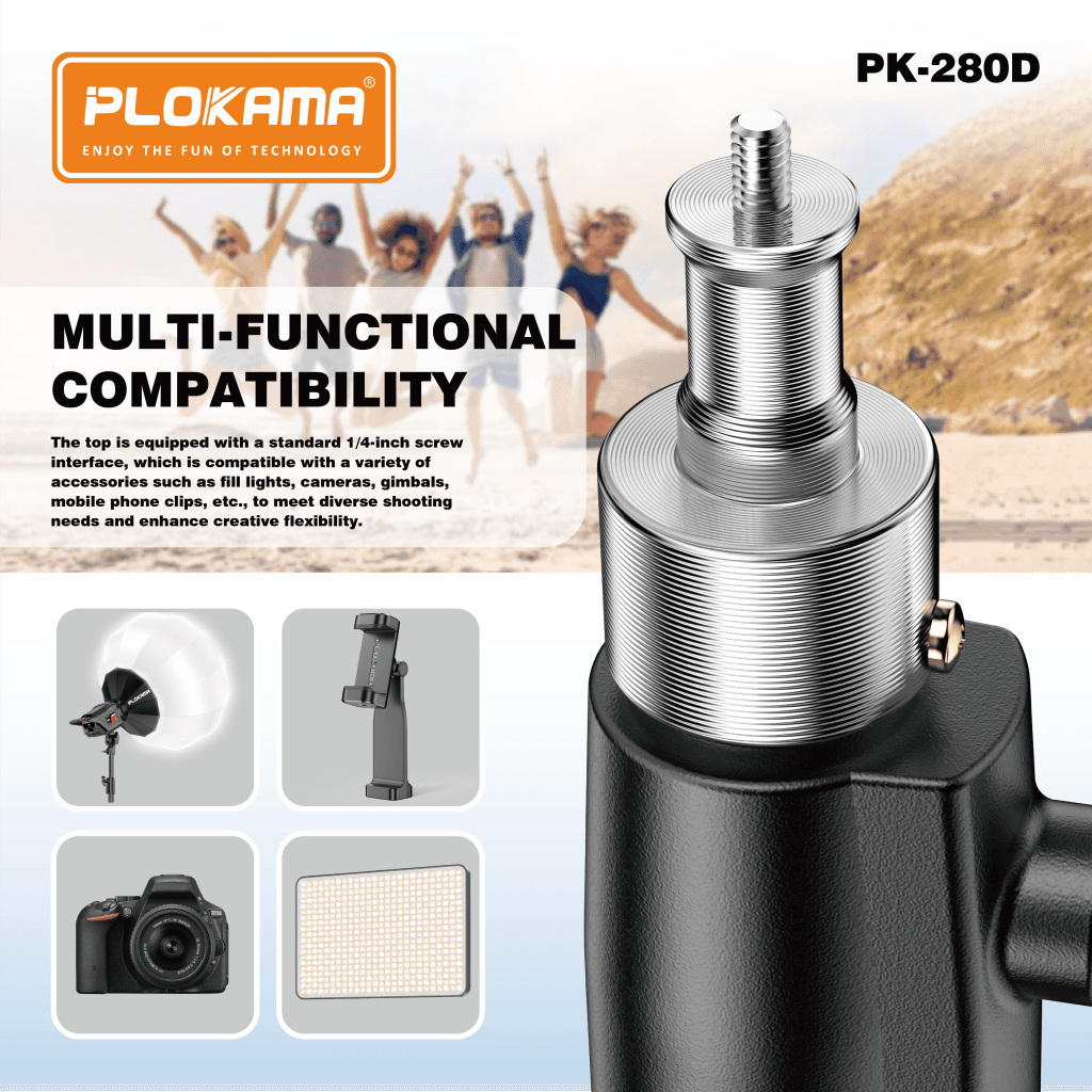Plokama PK-280D Heavy Duty Tripod Stand 2.8M Light Stand Strong & Stable - available in Pakistan at Metaware