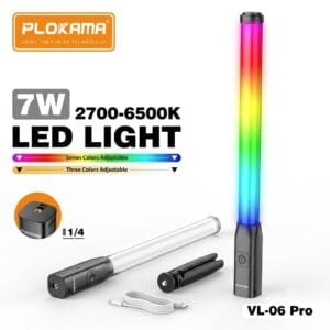 Plokama VL-06 Pro RGB 7W Portable LED Stick Light Lamp - available in Pakistan at Metaware