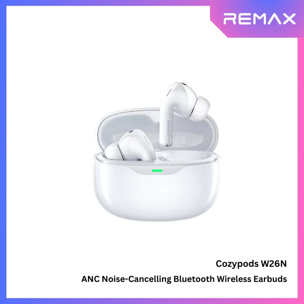 Remax CozyPods W26N ANC Noise Cancelling Stereo Wireless Earbuds - available in Pakistan at Metaware