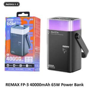 Remax FP-3 40000mAh 65W Fluorite Fast Charging Outdoor Colorful LED Power Bank - available in Pakistan at Metaware