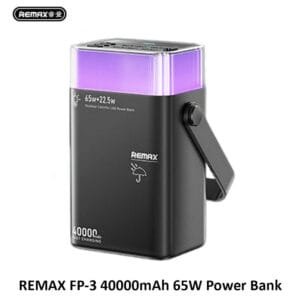 Remax FP-3 40000mAh 65W Fluorite Fast Charging Outdoor Colorful LED Power Bank - available in Pakistan at Metaware